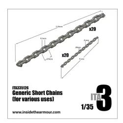 Inside The Armor 335126 1/35 Generic Short Chains For Various Uses