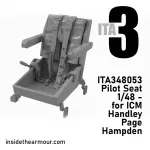 Inside The Armor Ita348053 1/48 Pilot Seat With Belts For Icm Hampden