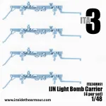 Inside The Armor Ita348061 1/48 Ijn Light Bomb Racks X4 Suitable For All D3a1, D3a2 Vals And A6m Zero Kits