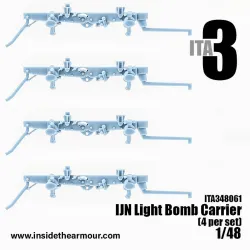 Inside The Armor Ita348061 1/48 Ijn Light Bomb Racks X4 Suitable For All D3a1, D3a2 Vals And A6m Zero Kits