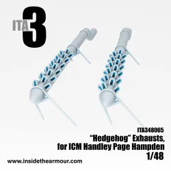 Inside The Armor Ita348065 1/48 Hedgehog Exhaust For The Icm Handley Page Hampden