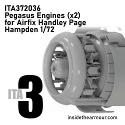 Inside The Armor Ita372036 1/72 Weighted Wheels For Airfix Handley Page Hampden
