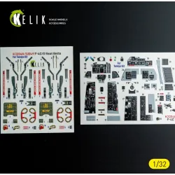 Kelik K32048 1/32 F-4c - Interior 3d Decals For Tamiya Kit