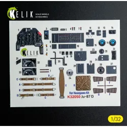 Kelik K32050 1/32 Ju-87d - Interior 3d Decals For Hasegawa Kit