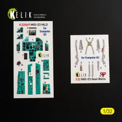 Kelik K32069 1/32 Mig-23 Mld Interior 3d Decals For Trumpeter
