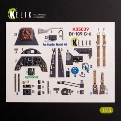 Kelik K35039 1/35 Bf-109 G-6 - Interior 3d Decals For Border Models Kit