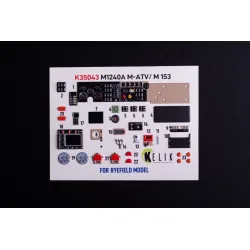 Kelik K35043 1/35 M1240a M-atv - Interior 3d Decals For Rfm Kit
