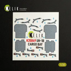 Kelik K35049 1/35 3d Decal Uh-1b Huey Cargo Bay Interior 3d Decals For Trumpeter