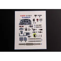 Kelik K48109 1/48 Il 2m3 Interior 3d Decals For Academy Accurate Miniatures Kit