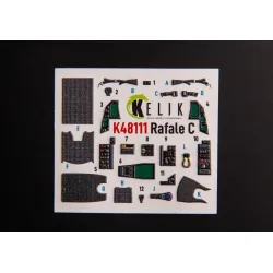 Kelik K48111 1/48 Rafale C - Interior 3d Decals For Academy/Revell Kit