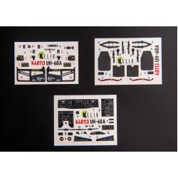 Kelik K48113 1/48 Uh 60a Black Hawk Type 1 Interior 3d Decals For Icm Kit