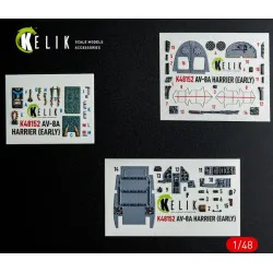 Kelik K48152 1/48 Av-8a Harrier Early - Interior 3d Decals For Kinetic Kit