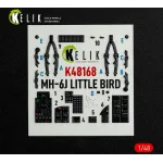 Kelik K48168 1/48 Mh-6j Little Bird - Interior 3d Decals For Icm Kit