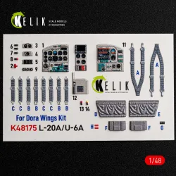 Kelik K48175 1/48 L-20a/U-6a - Type 2 Interior 3d Decals For Dora Wings Kit