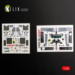 Kelik K48178 1/48 F-15e Early Interior 3d Decals For Hasegawa