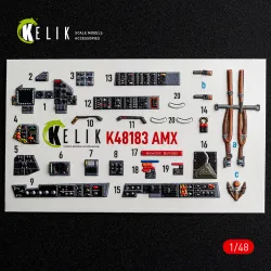 Kelik K48183 1/48 Amx Interior 3d Decals For Hobbyboss