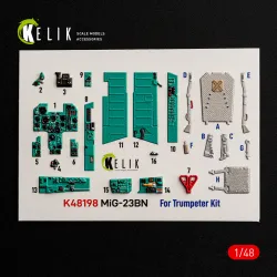 Kelik K48198 1/48 Mig-23bn Interior 3d Decals For Trumpeter