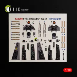 Kelik K48200 1/48 F-106b Delta Dart Type 1 Interior 3d Decals For Trumpeter