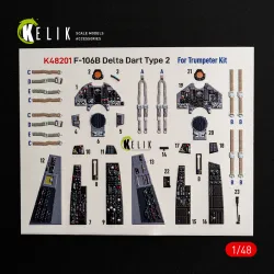 Kelik K48201 1/48 F-106b Delta Dart Type 2 Interior 3d Decals For Trumpeter
