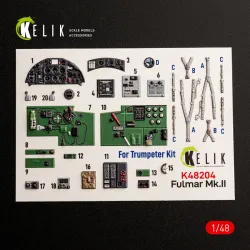Kelik K48204 1/48 Fulmar Mk.ii - Interior 3d Decals For Trumpeter