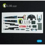 Kelik K72084 1/72 F-8e Crusader - Interior 3d Decals For Academy Kit