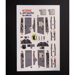 Kelik K72162 1/72 L-29 Delfin - Interior 3d Decals For Amk Kit