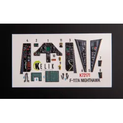 Kelik K72171 1/72 F-117a Nighthawk Interior 3d Decals For Academy Kit