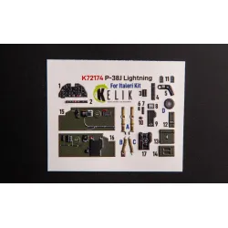 Kelik K72174 1/72 Lightning Interior 3d Decals For Italeri Academy Kit