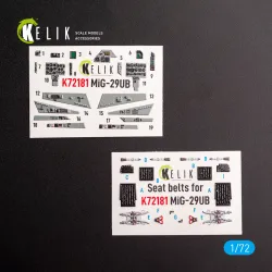 Kelik K72181 1/72 Mig-29ub Interior 3d Decals For Ibg Models Kit