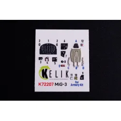 Kelik K72207 1/72 Mig-3 - Interior 3d Decals For Armory Kit