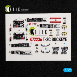 Kelik K72236 1/72 T-2c Buckeye - Interior 3d Decals For Wolfpack