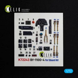 Kelik K72243 1/72 Bf-110g-4- Interior 3d Decals For Eduard Kit