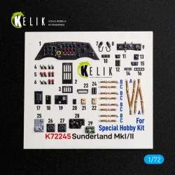 Kelik K72245 1/72 Sunderlend Mki/Ii - Interior 3d Decals For Special Hobby