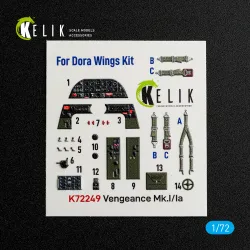 Kelik K72249 1/72 Vengeance Mk.i/Ia - Interior 3d Decals For Dorawings