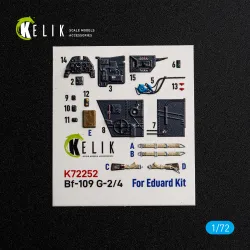 Kelik K72252 1/72 Bf-109 G-2/4 - Interior 3d Decals For Eduard Kit