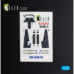 Kelik K72257 1/72 Smb 2 - Interior 3d Decals For Azur Kit