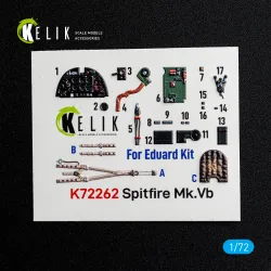Kelik K72262 1/72 Spitfire Mk.vb - Interior 3d Decals For Eduard Kit