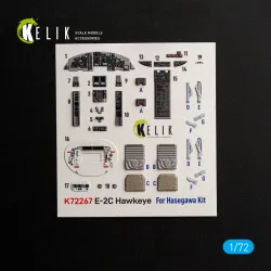 Kelik K72267 1/72 E-2c Hawkeye Interior 3d Decals For Hasegawa