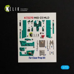 Kelik K72270 1/72 Mig-23mld Interior 3d Decals For Clearprop