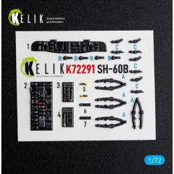 Kelik K72291 1/72 Sh-60b Seahawkk - Interior 3d Decals For Hasegawa Kit