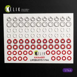 Kelik Ka200001 1/200 Lifebuoys 3d Decal For Models