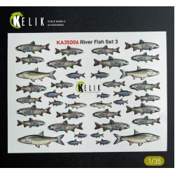 Kelik Ka35006 1/35 River Fish Set Type 3 3d Decal For Dioramas