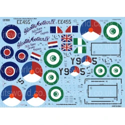 Kits World Kw132086 1/32 Decal For Gloster Meteor Mk.iv F4