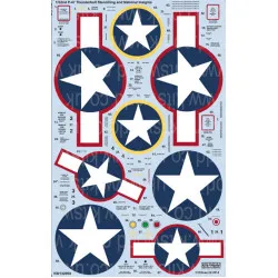 Kits World Kw132098 1/32 Decal P-47c/D Thunderbolts Stars And Bars Usaaf