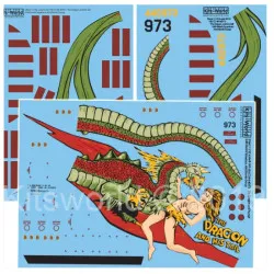 Kits World Kw132150 1/32 B-24j-190-co Liberator 44-40973 Dragon And His Tail 64th Bomb Squadron 43rd Bomb Group
