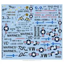 Kits World Kw144057 1/144 Decal For F-4b Phantom- Us Marine Corps