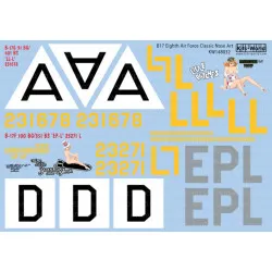Kits World Kw148032 1/48 Decal For Boeing B-17 F/G Flying Fortress