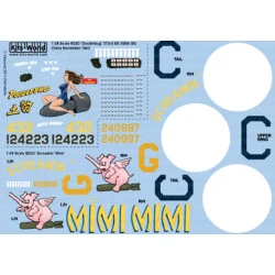 Kits World Kw148044 1/48 Decal For Boeing B-24d Liberator Screamin Mimi