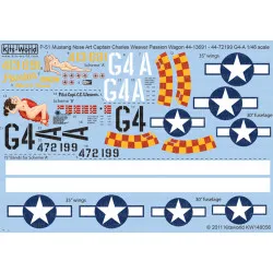Kits World Kw148056 1/48 Decal For P-51 Mustang Passion Wagon Captain Charles Weaver