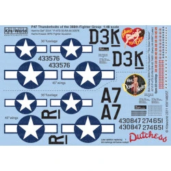 Kits World Kw148057 1/48 Decal For P-47d S 368th Fg 397th Fighter Squadron